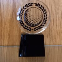 Glass golf award